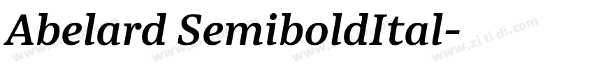 Abelard SemiboldItal字体转换